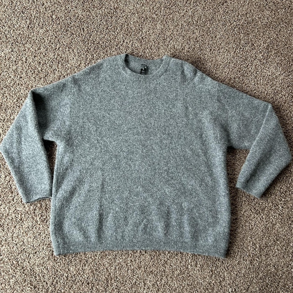 Lululemon Athletica Sweater Mens XL Gray Merino Alpaca‎ Wool Crewneck Knit